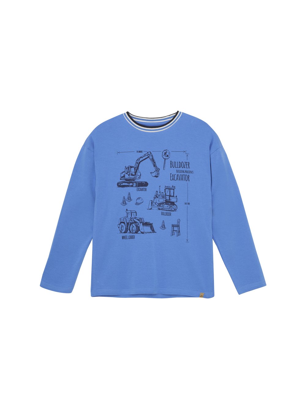 Thumbnail - Minymo Sweater Jungen Baumwolle grün bedruckt, 116