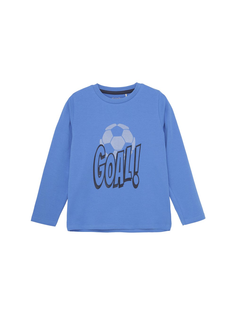 Minymo Sweater Jungen Baumwolle blau bedruckt, 122