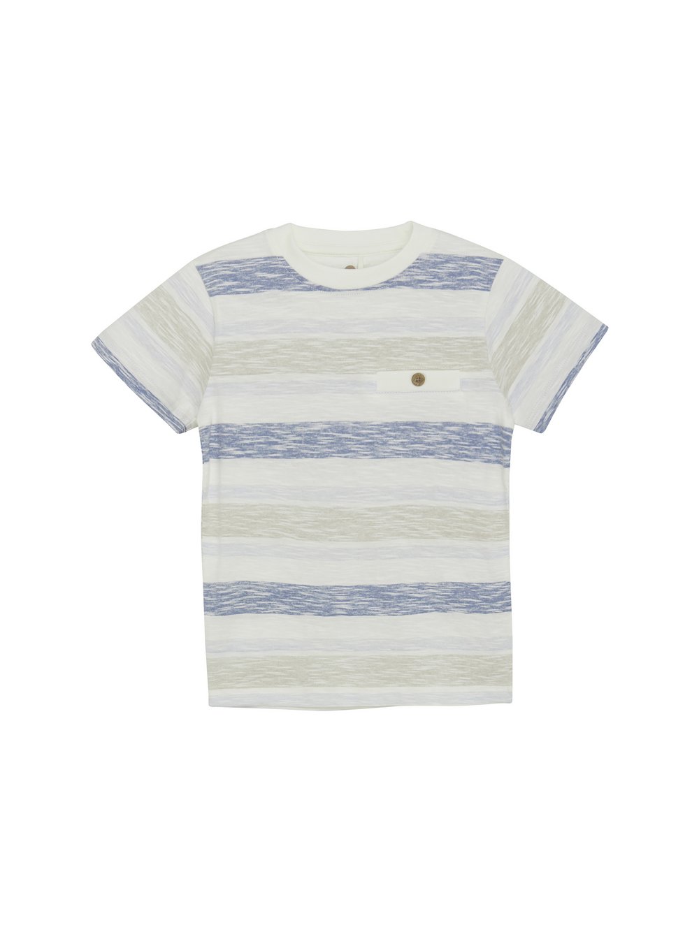 En Fant Rundhalsshirt Jungen Baumwolle blau gestreift, 110