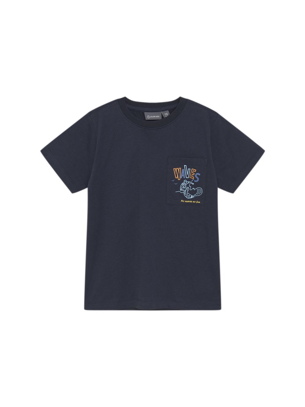 Thumbnail - ColorKids Rundhalsshirt Jungen Baumwolle blau bedruckt, 122