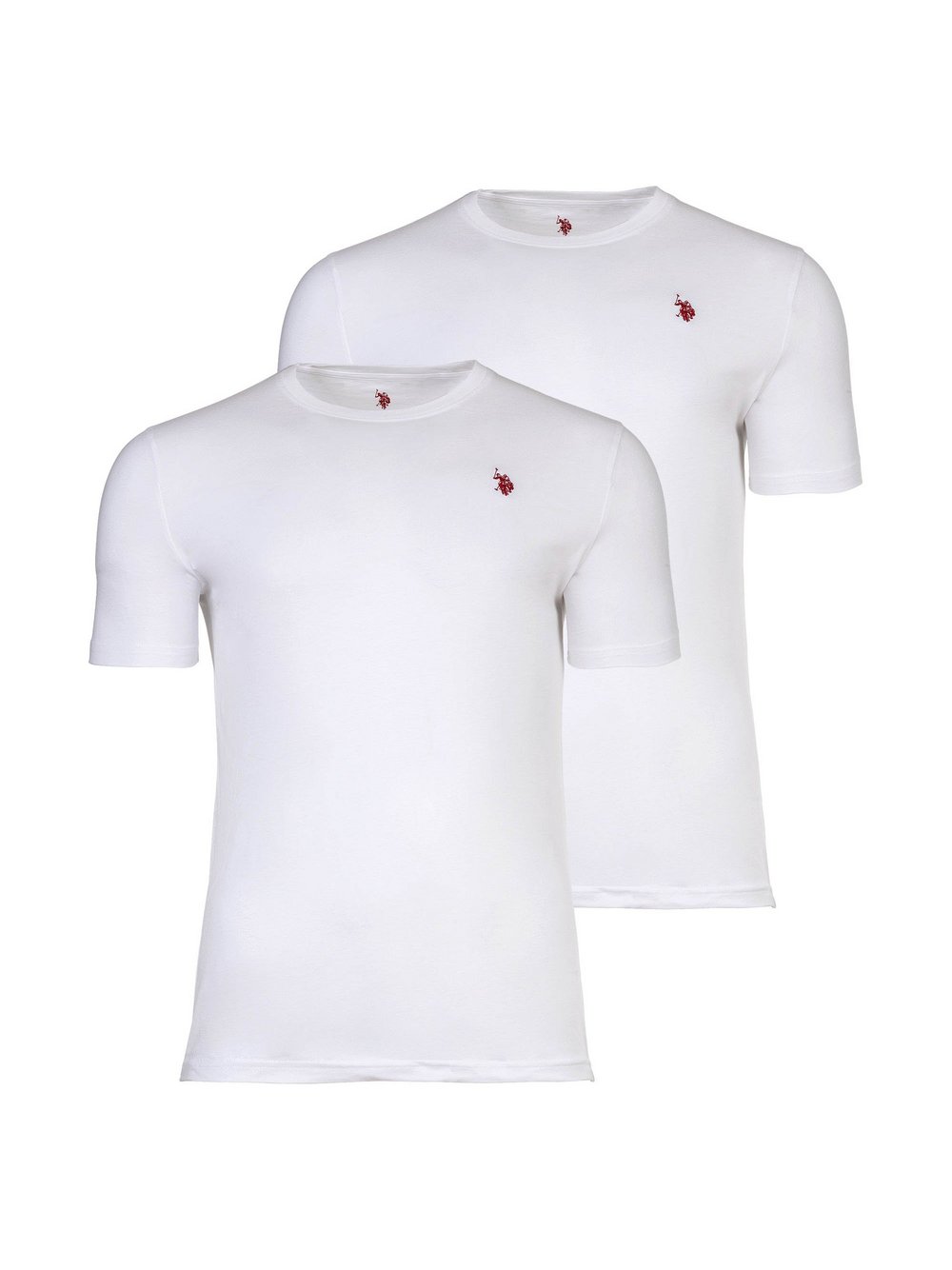 Thumbnail - U.S. Polo Assn. T-Shirt 2er Pack Herren Baumwolle weiß, L