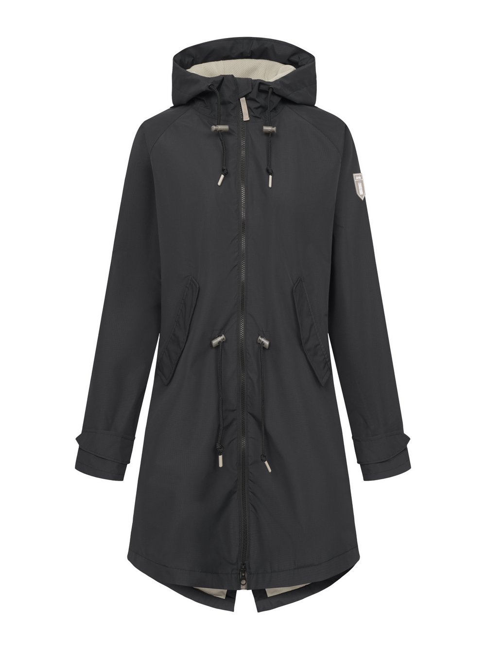 Derbe Regenmantel Damen schwarz, 38