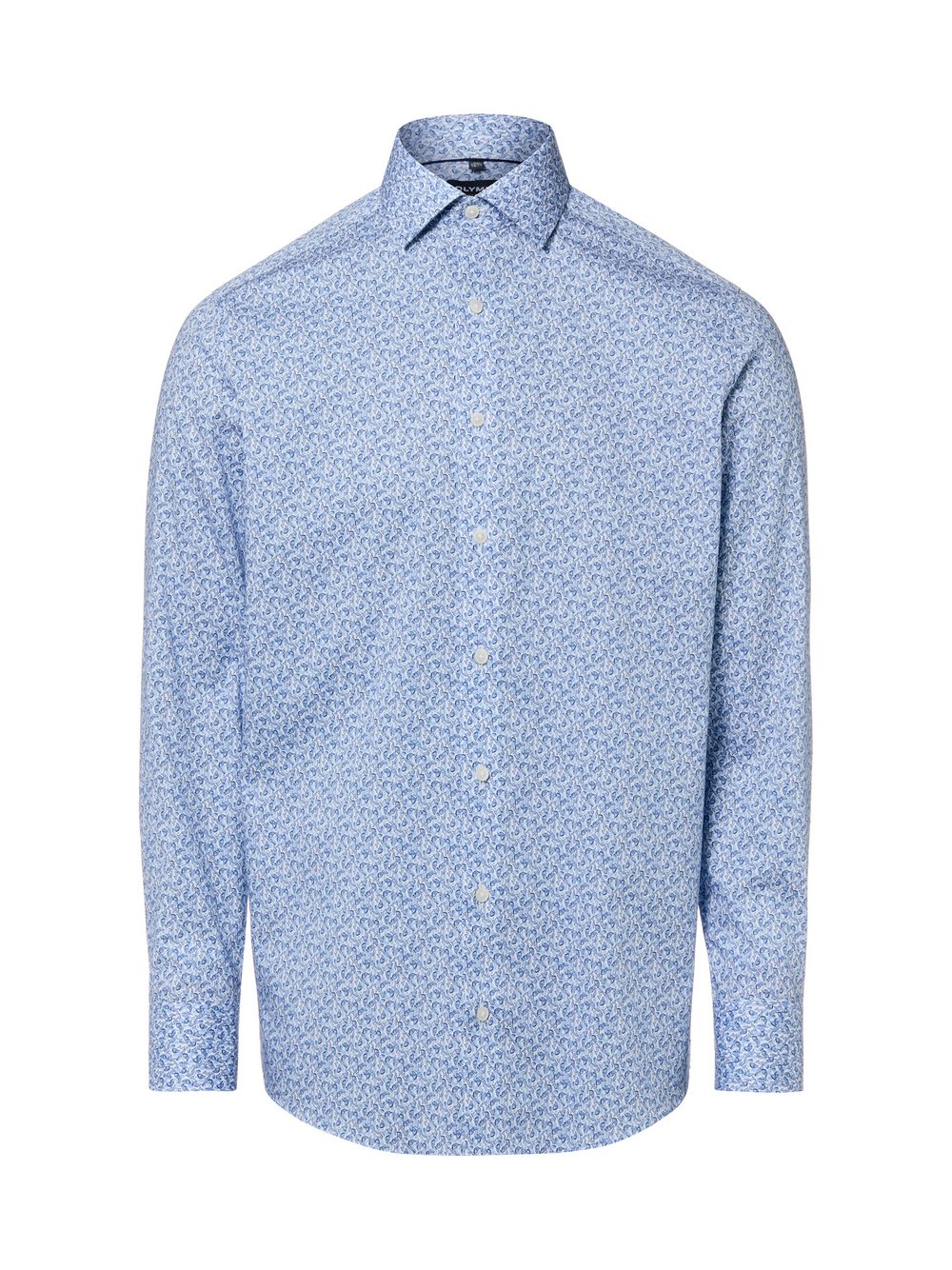 Thumbnail - OLYMP Luxor modern fit Businesshemd Herren Baumwolle blau gemustert, 42