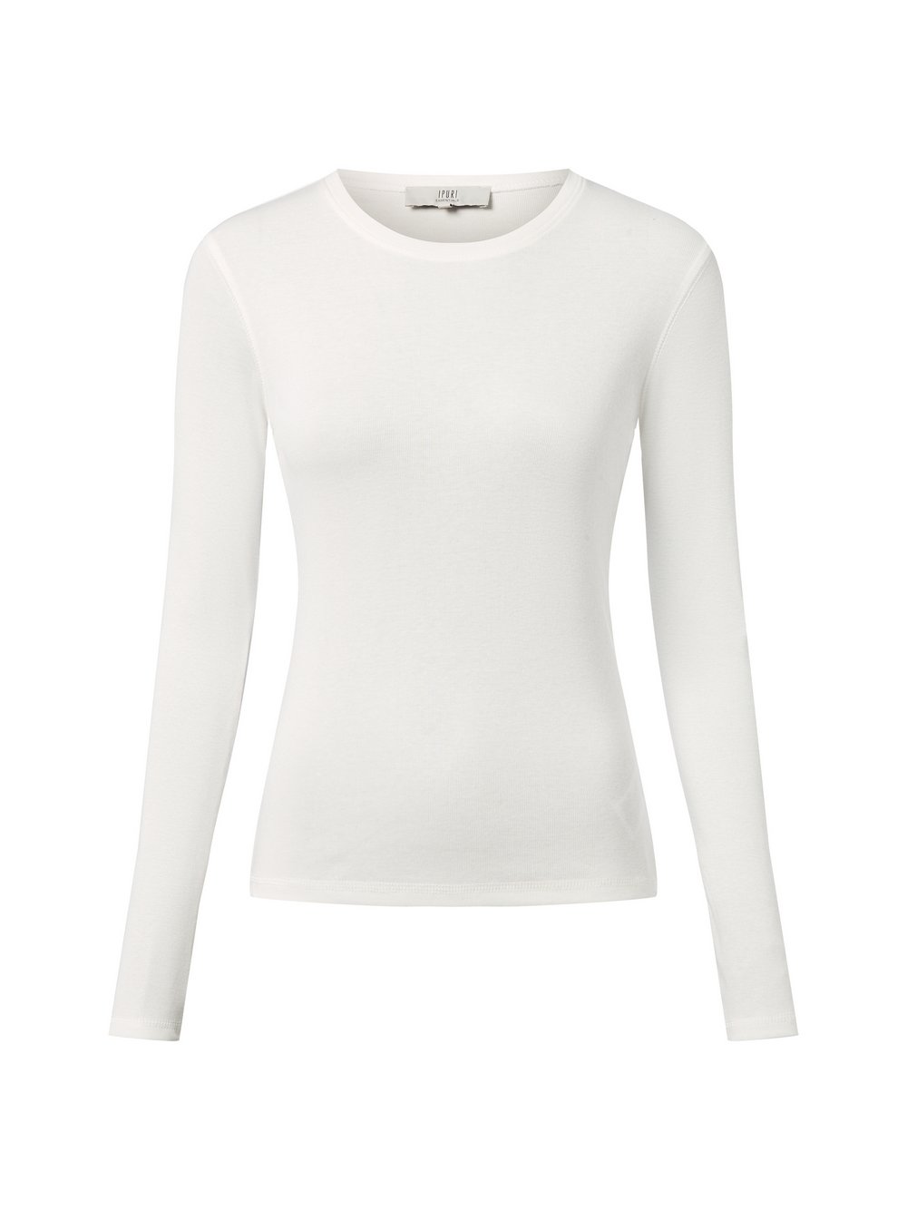 IPURI Langarmshirt Damen Baumwolle weiß, XL