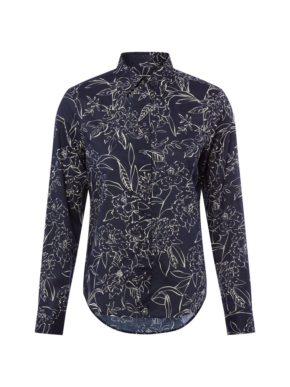 Gant Hemdbluse Damen Baumwolle blau gemustert, 34