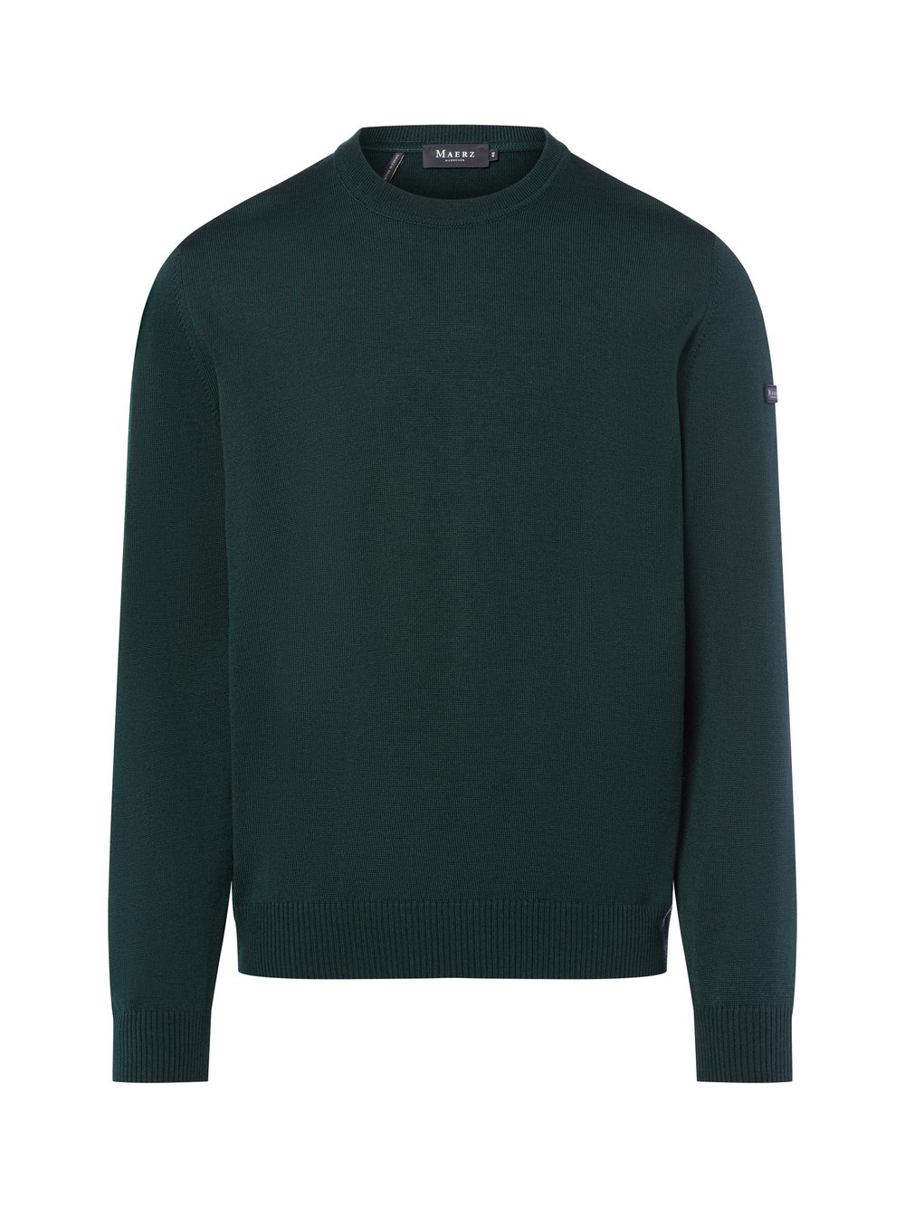 Thumbnail - MAERZ Feinstrick-Pullover aus Merinowolle Herren grün, 50