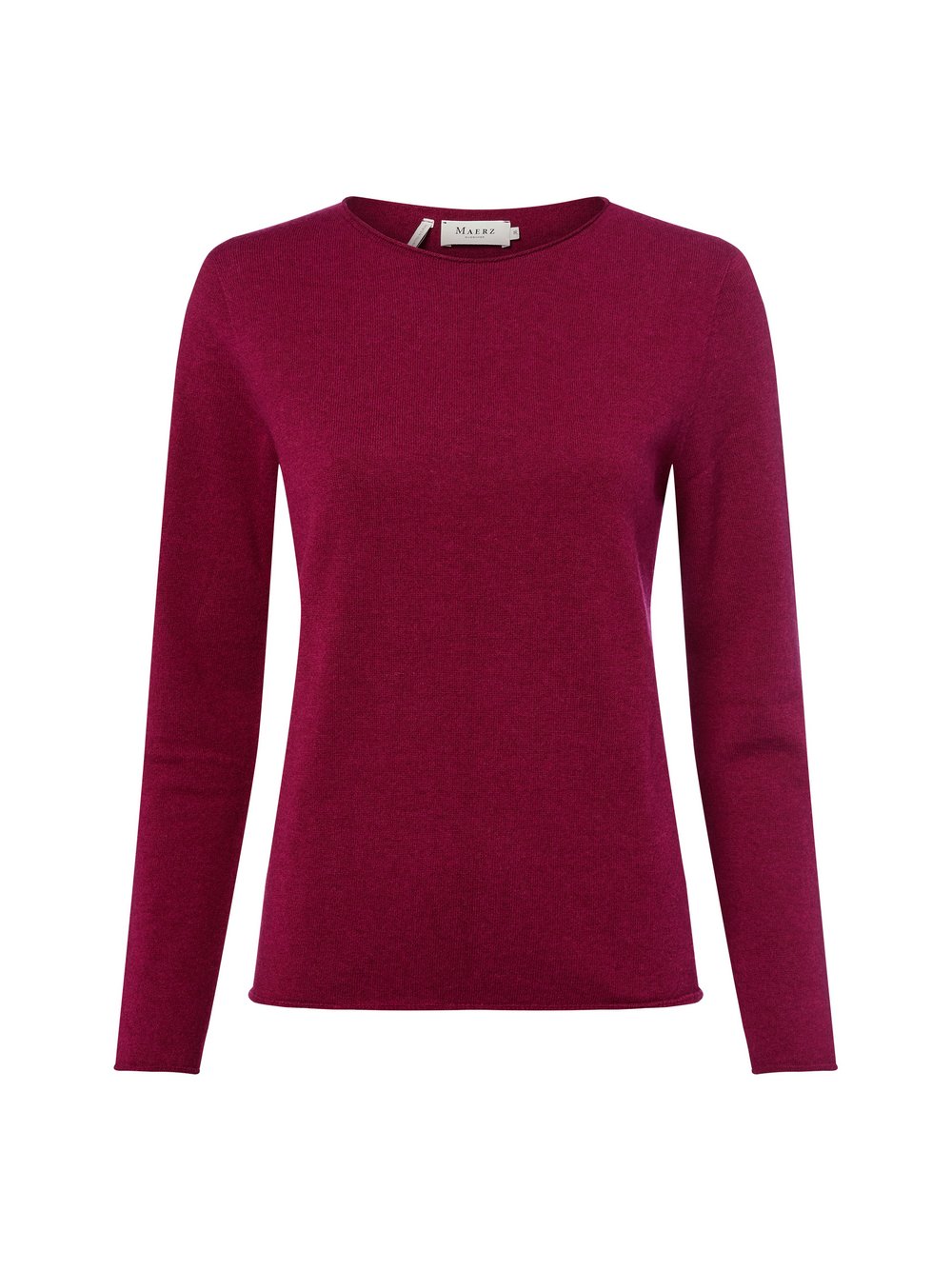 Thumbnail - MAERZ Pullover aus Merinowolle Damen rot meliert, 38