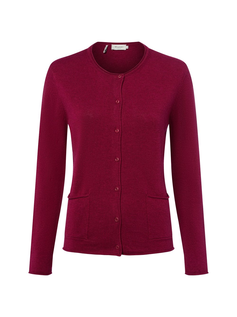 Thumbnail - MAERZ Strickjacke aus Merino Damen Feinstrick rot, 42