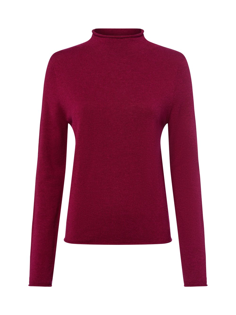 MAERZ Strickpullover aus Merinowolle Damen Schurwolle rot meliert, 36