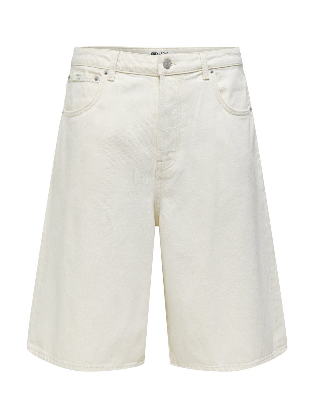 Only&Sons Jeansshorts Herren Baumwolle weiß, XL