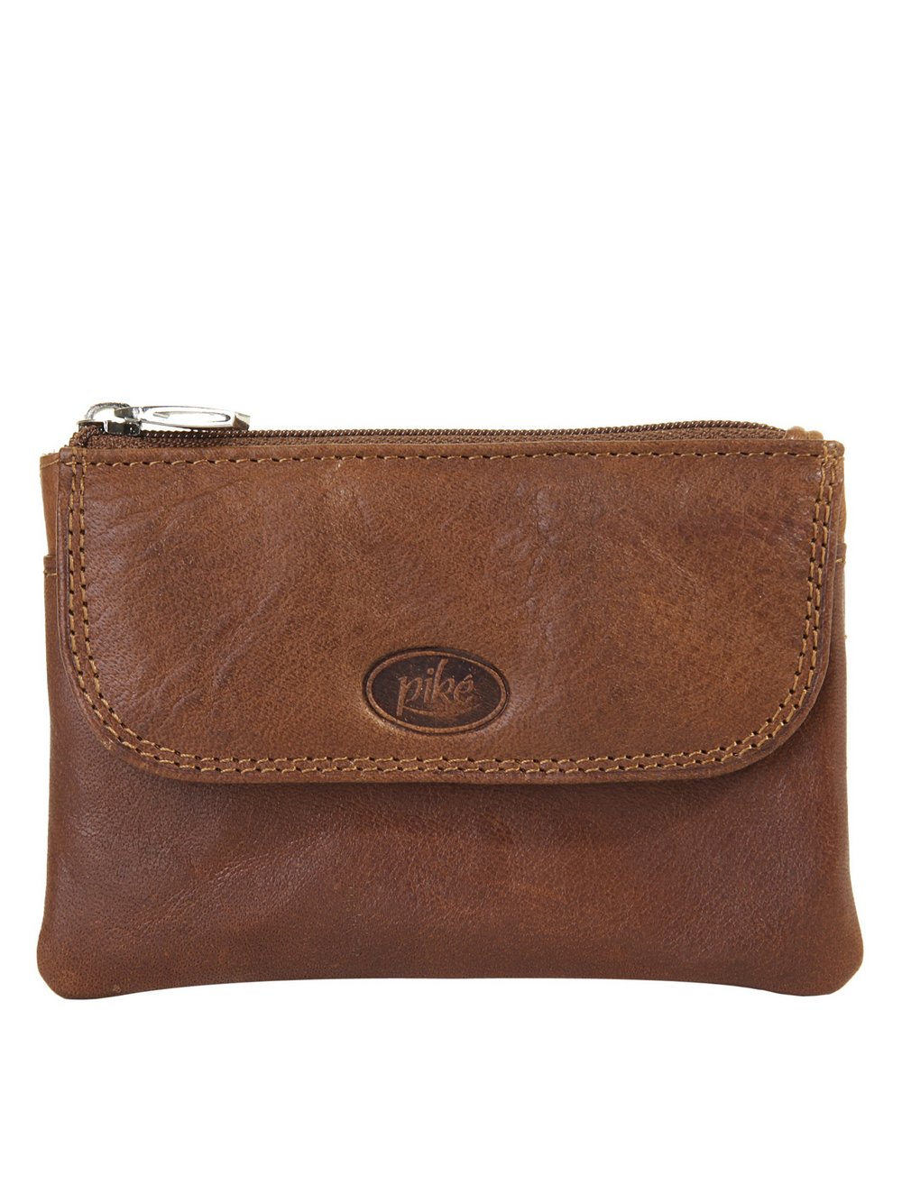 piké Schlüsseltasche Damen Leder braun, ONE SIZE