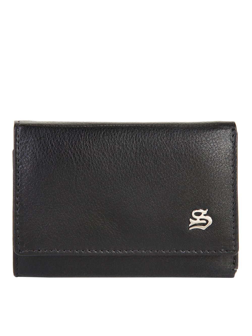 Szuna Schlüsseltasche Damen Leder schwarz, ONE SIZE