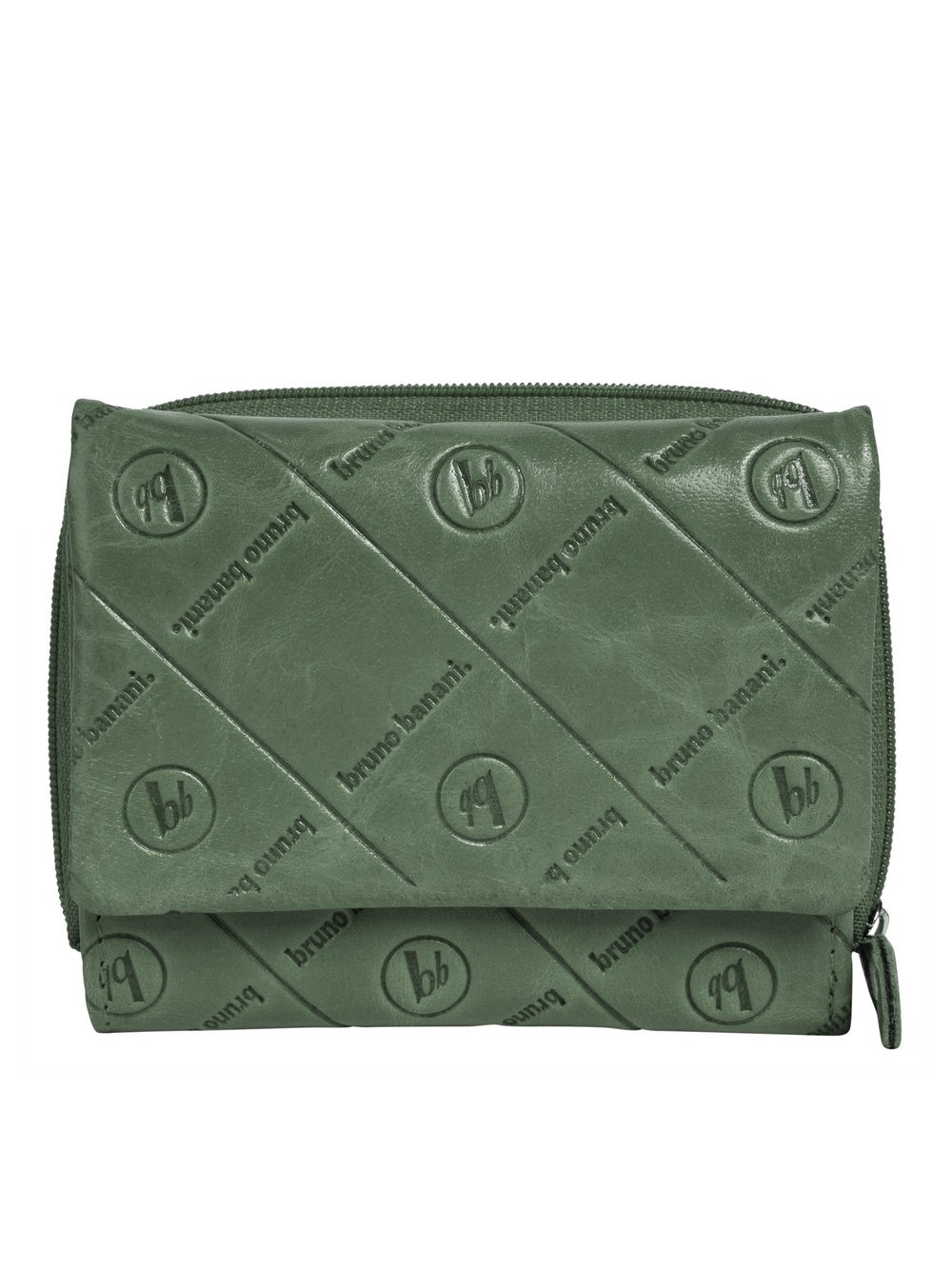 Thumbnail - Bruno Banani Geldbörse Damen Leder grün bedruckt, ONE SIZE