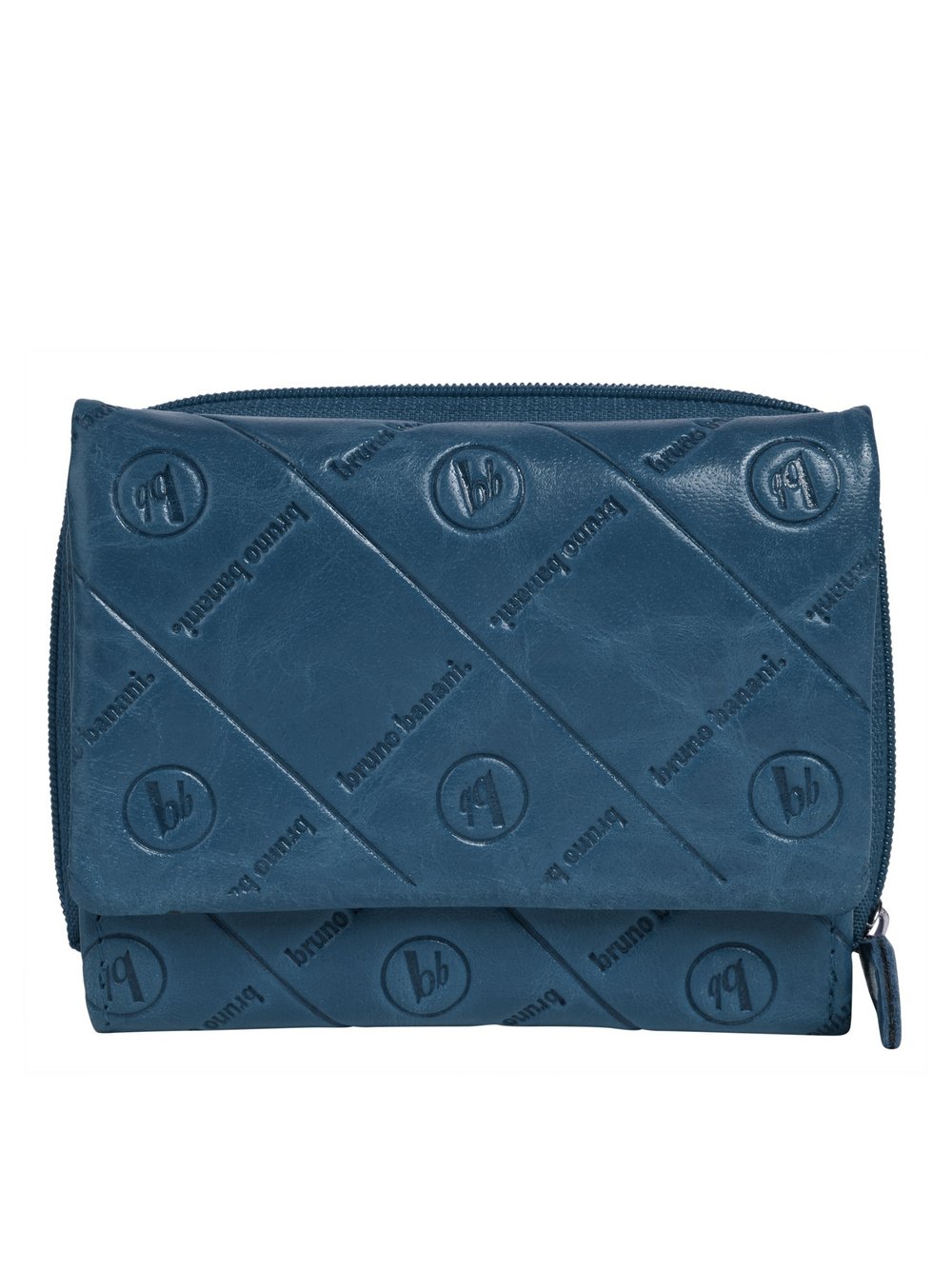 Thumbnail - Bruno Banani Geldbörse Damen Leder blau bedruckt, ONE SIZE