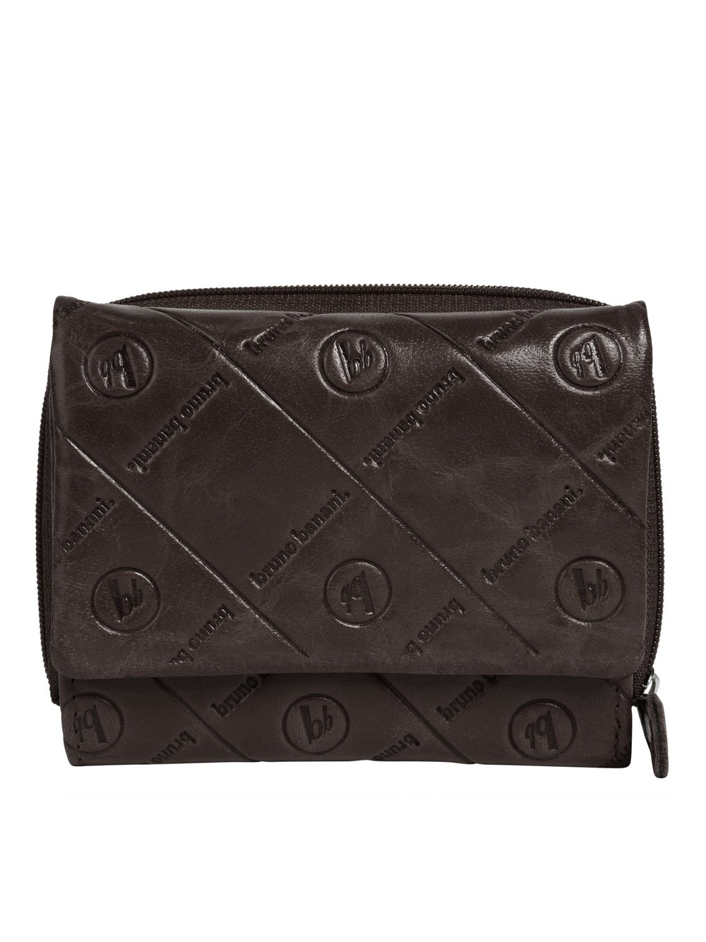 Thumbnail - Bruno Banani Geldbörse Damen Leder braun bedruckt, ONE SIZE