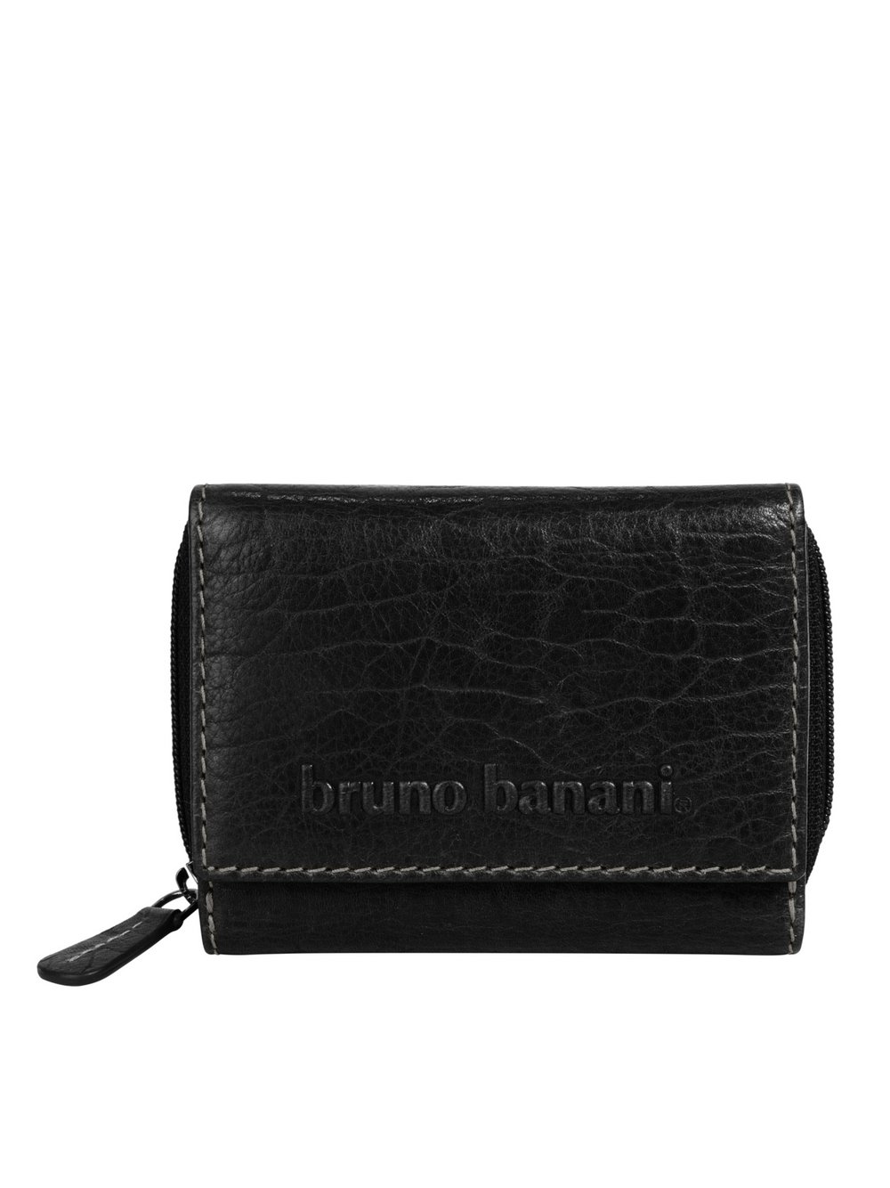 Thumbnail - Bruno Banani Geldbörse Damen Leder schwarz gemustert, ONE SIZE