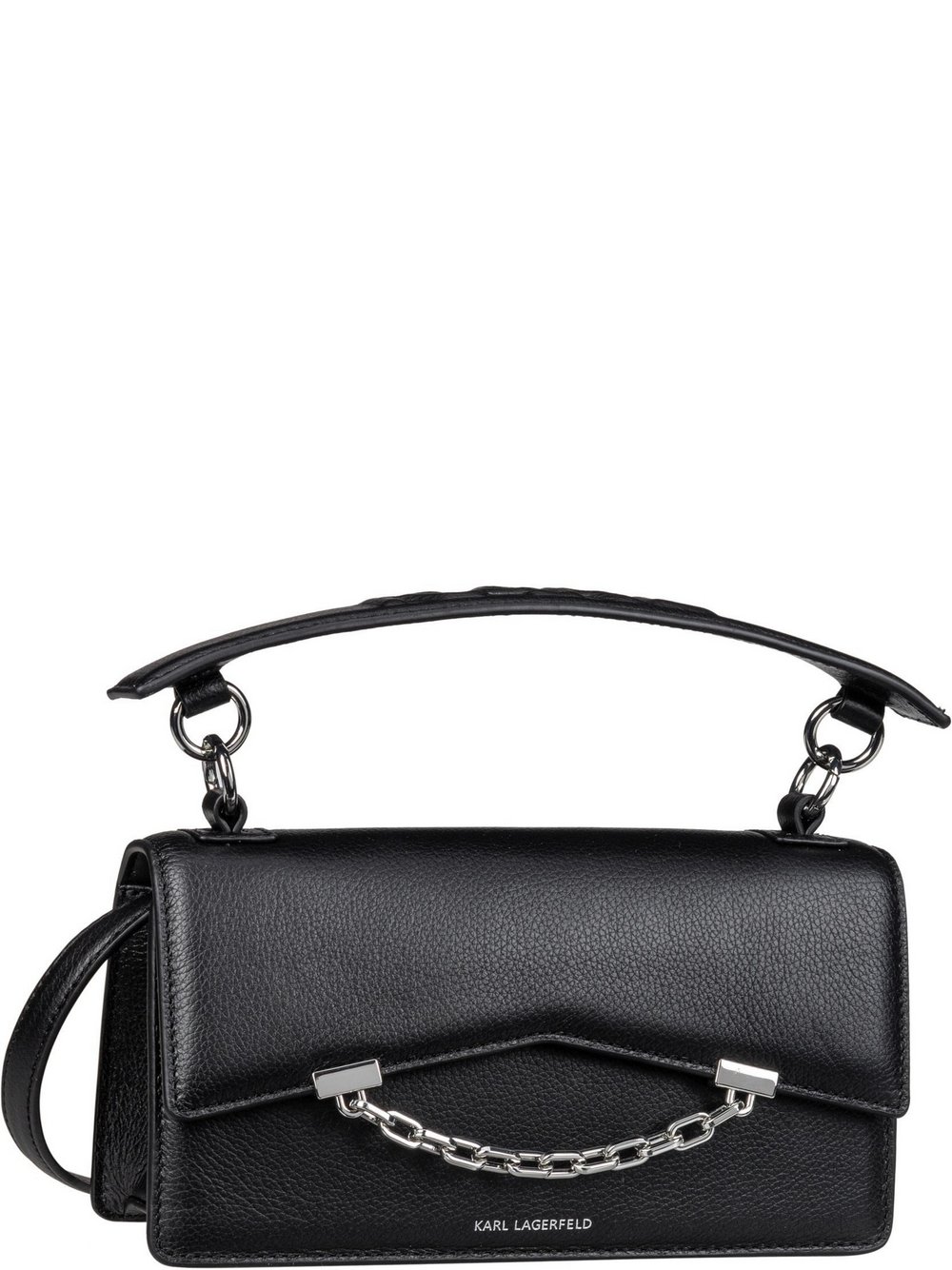 KARL LAGERFELD Umhängetasche Damen Leder schwarz, ONE SIZE