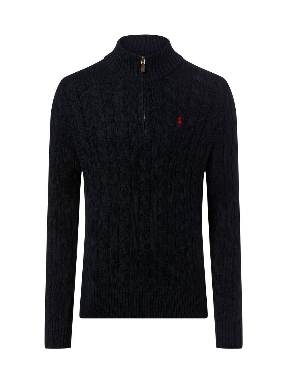 Polo Ralph Lauren Troyer-Pullover Herren Grobstrick blau, M