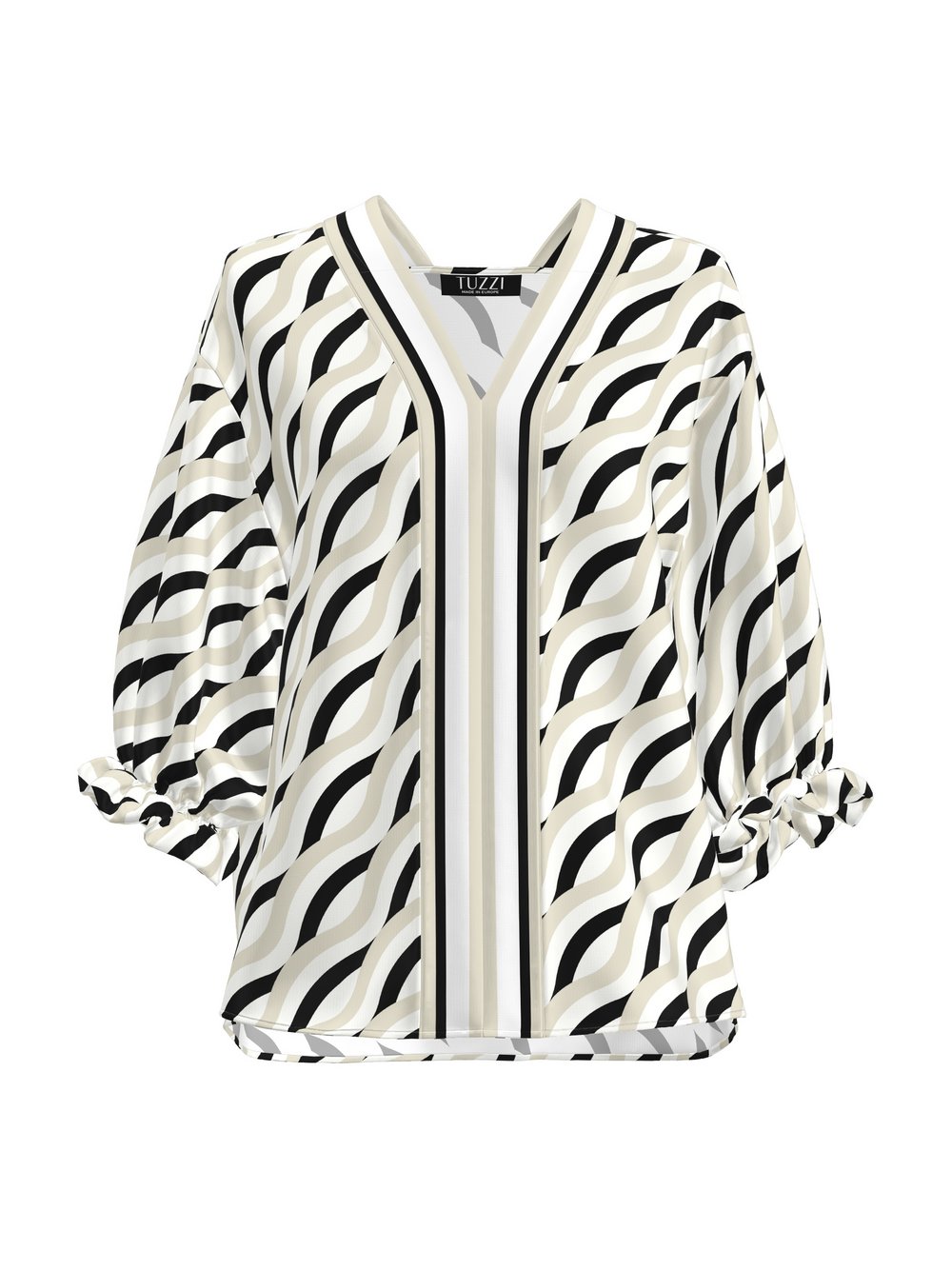 Thumbnail - TUZZI Bluse Damen Viskose mehrfarbig gemustert, 42