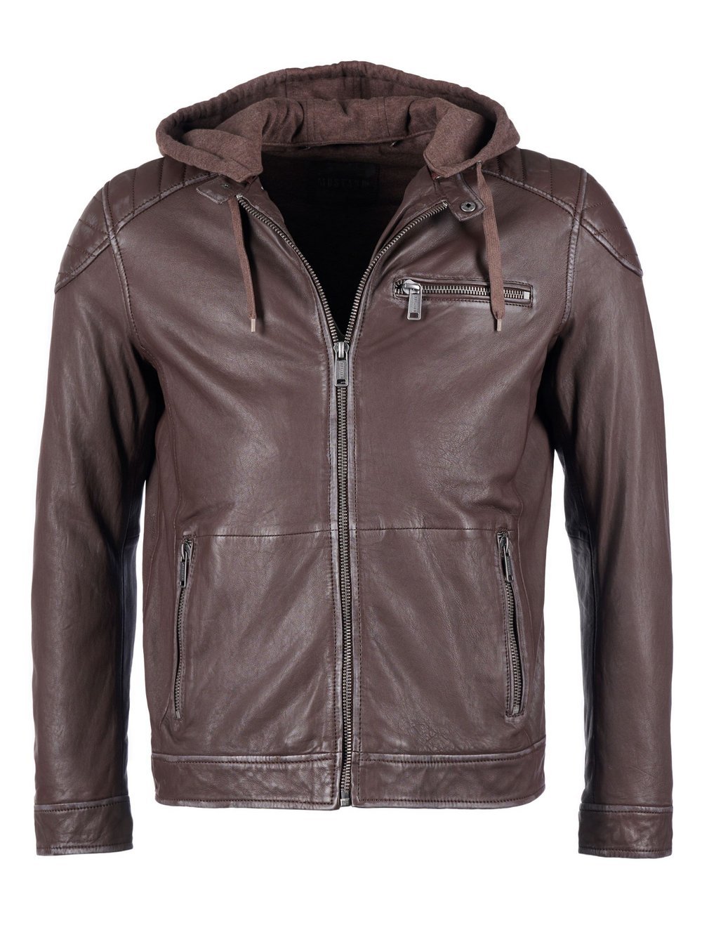 Thumbnail - Mustang Lederjacke Herren braun, XXXL
