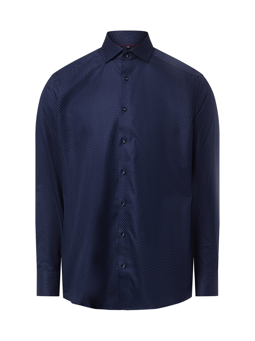 Finshley & Harding Hemd Bügelfrei Herren Modern Fit Baumwolle blau gepunktet, 39