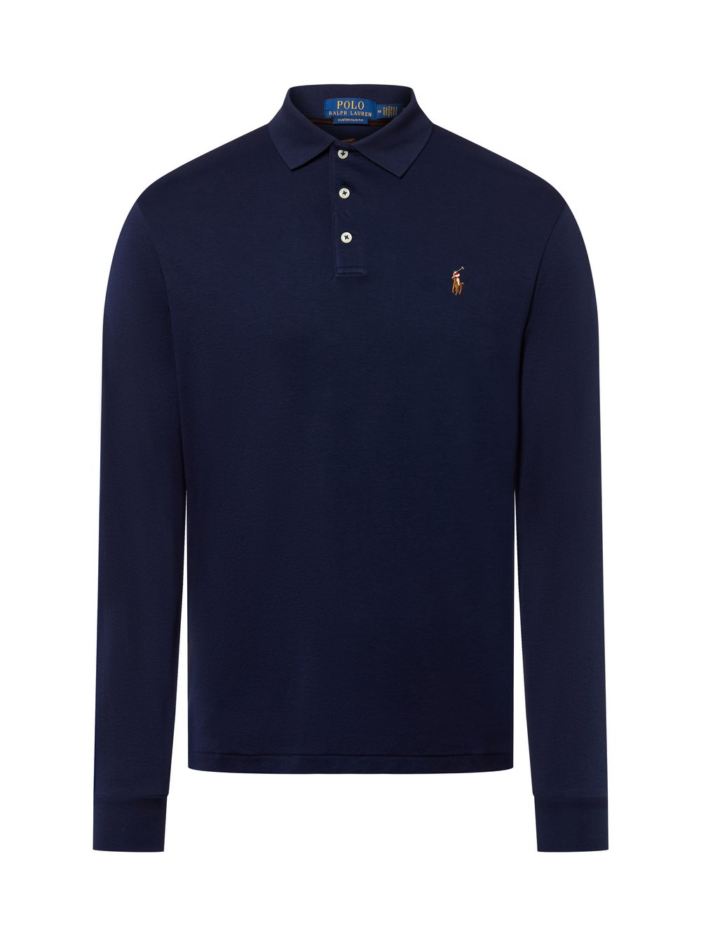 Polo Ralph Lauren Langarm-Poloshirt Herren Baumwolle blau, M
