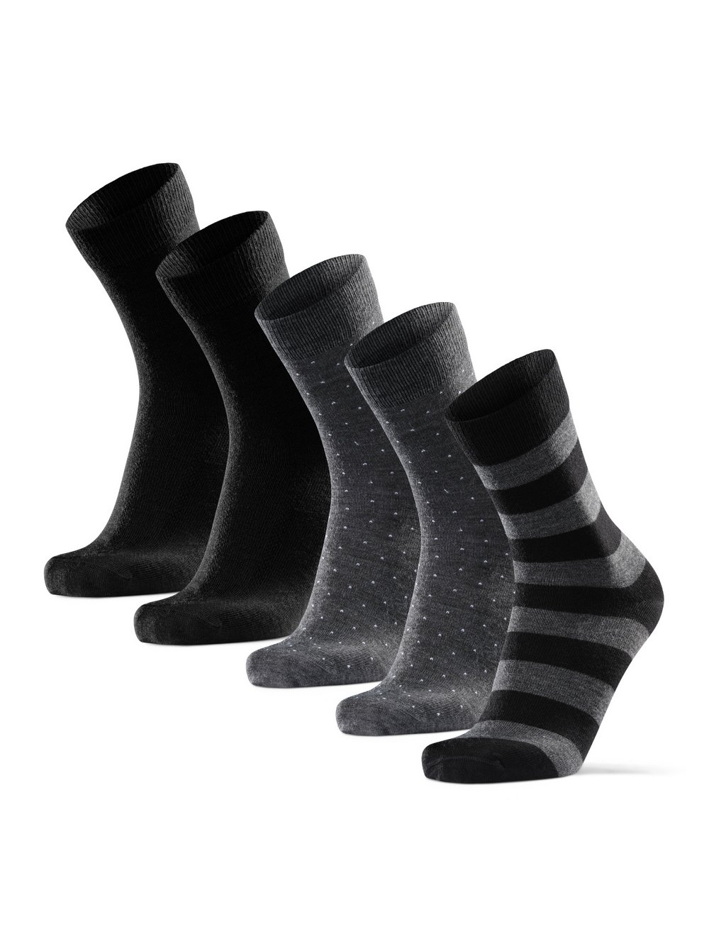 DANISH ENDURANCE Socken Damen Wolle grau gestreift, 39-42