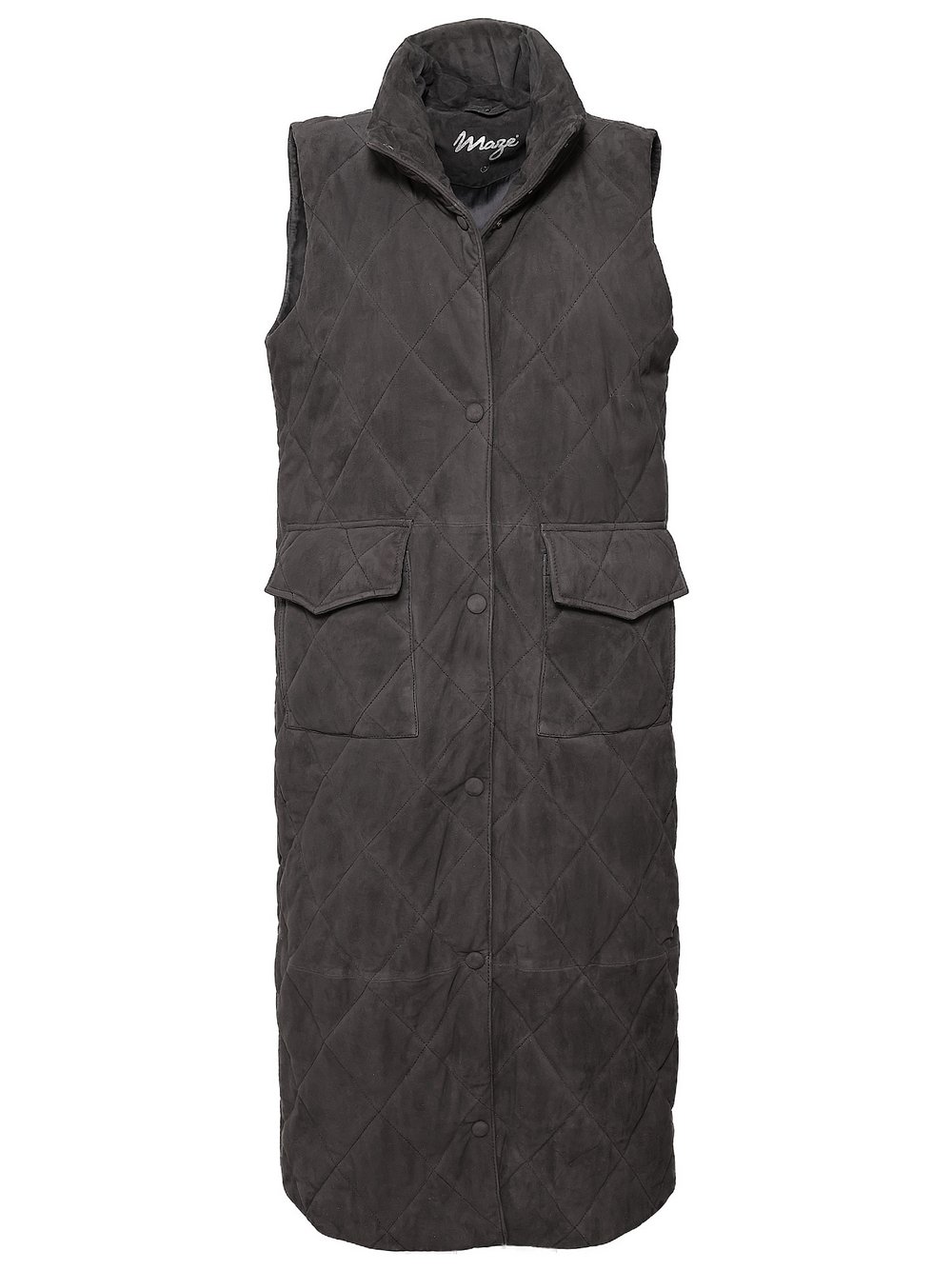 Maze Lederweste Damen grau, XL