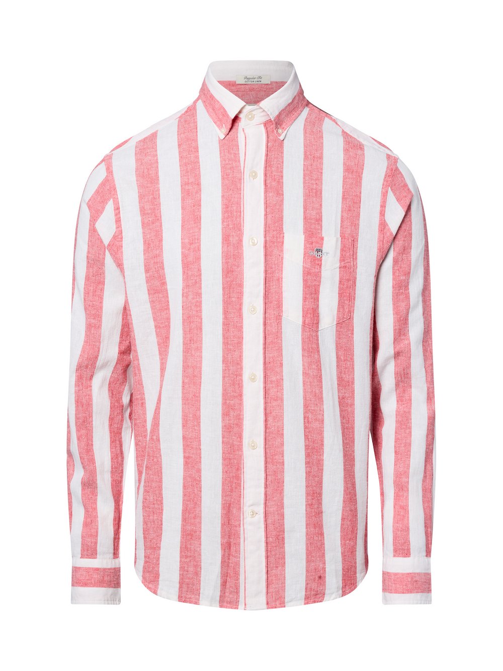 Gant Hemd mit Leinen-Anteil Herren Regular Fit Baumwolle mehrfarbig gestreift, M