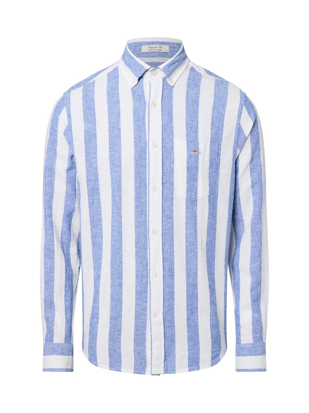 Gant Hemd mit Leinen-Anteil Herren Regular Fit Baumwolle mehrfarbig gestreift, XXL