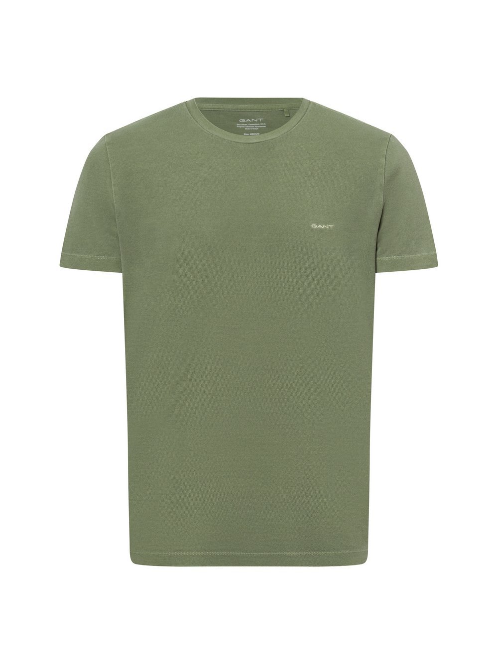 Gant T-Shirt Herren Baumwolle grün strukturiert, XXXL
