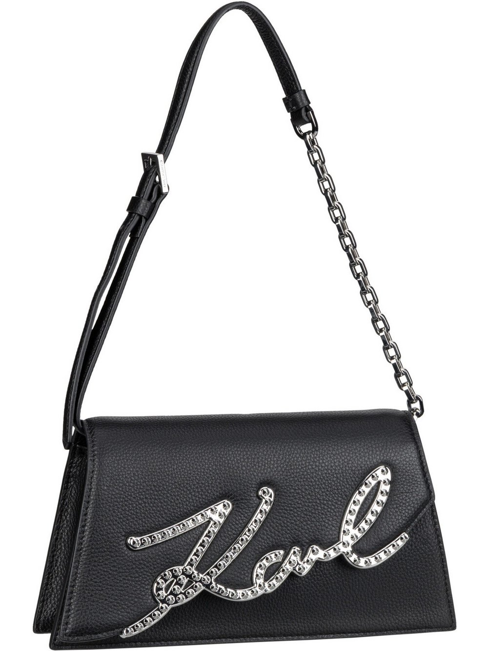 KARL LAGERFELD Handtasche Damen Leder schwarz, ONE SIZE