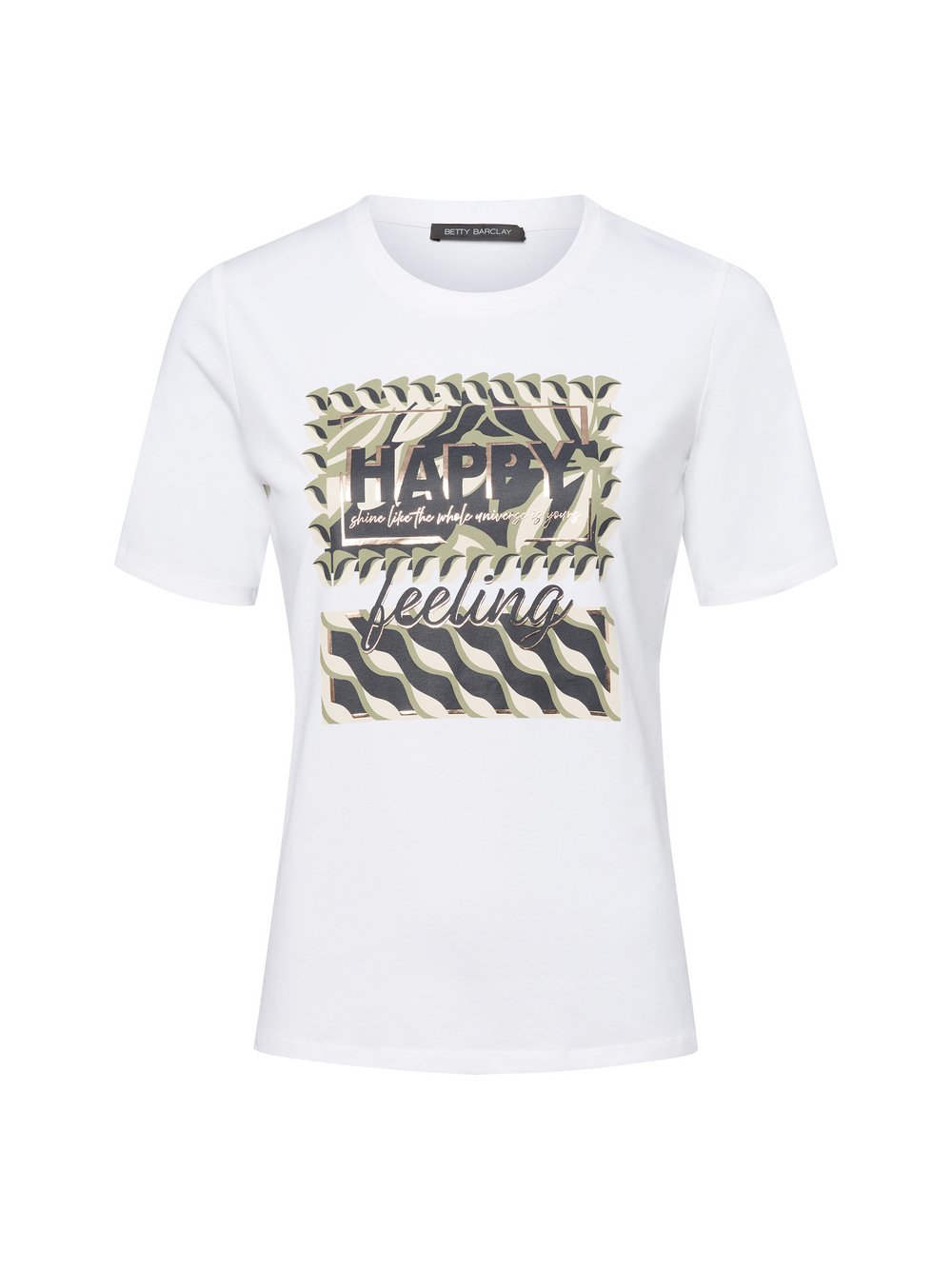 Betty Barclay T-Shirt Damen Jersey weiß bedruckt, 44
