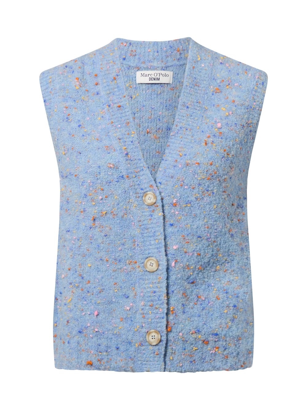 Marc O'Polo Denim Strickweste Damen Schurwolle mehrfarbig gemustert, S