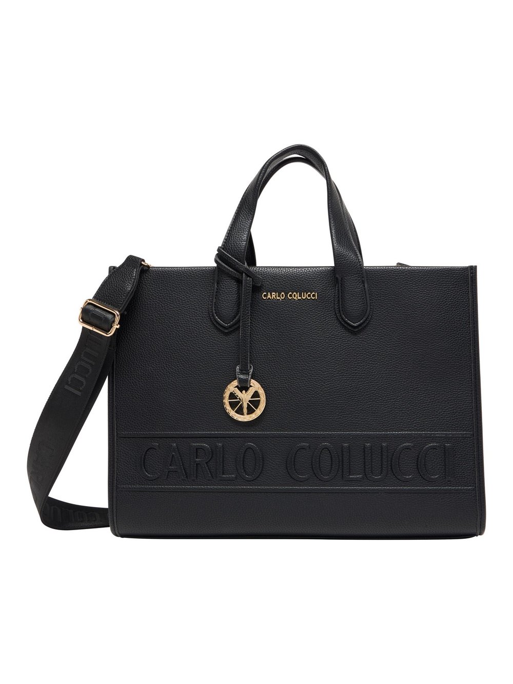 Thumbnail - Carlo Colucci Shopper  Damen Kunstleder schwarz bedruckt, ONE SIZE
