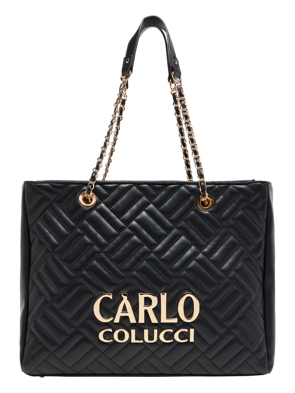 Thumbnail - Carlo Colucci Shopper Damen Kunstleder schwarz bedruckt, ONE SIZE