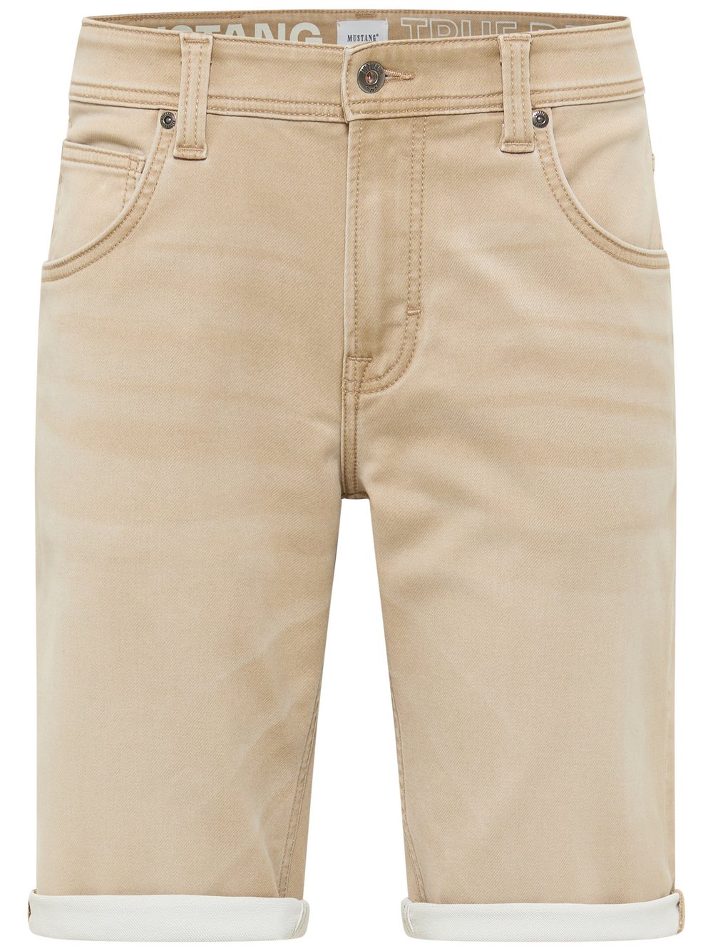 Mustang Jeans Shorts Herren Baumwolle beige, 40