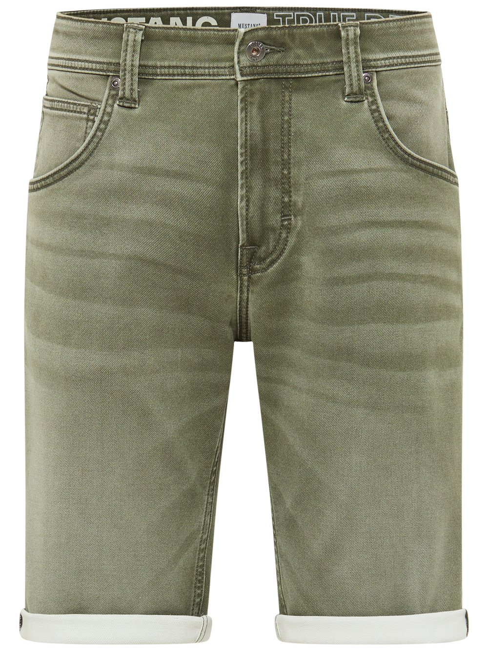 Mustang Jeans Shorts Herren Baumwolle grün, 36