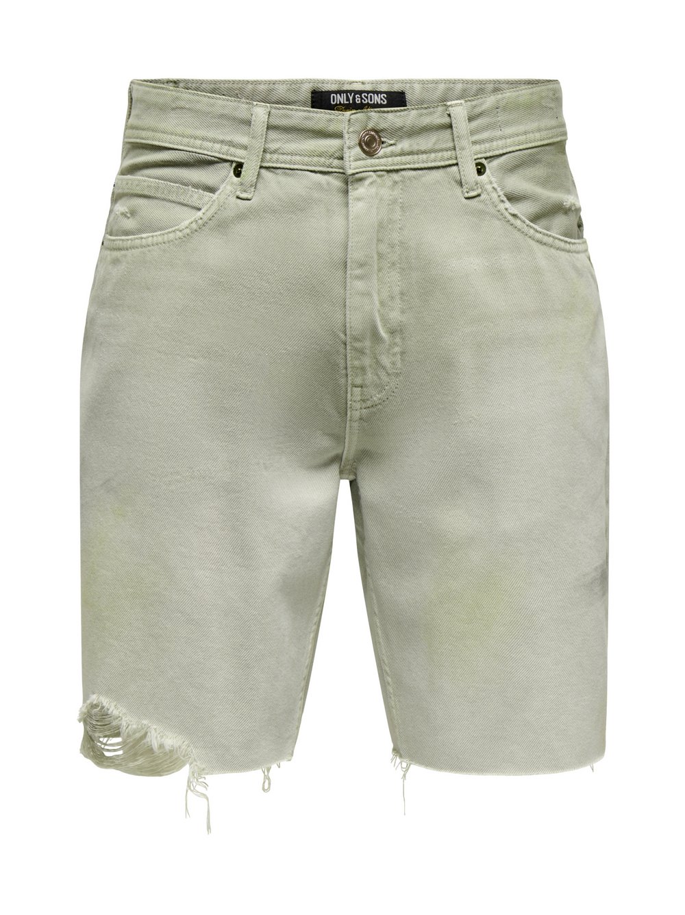 Only&Sons Jeansshorts Herren Baumwolle grün, M
