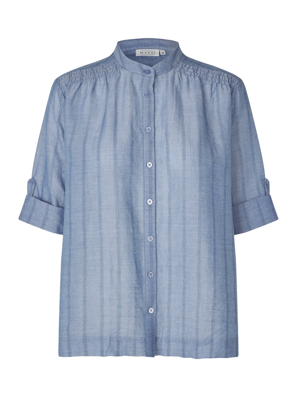 Masai Shirt mit Halbarm Damen Baumwolle blau, 42