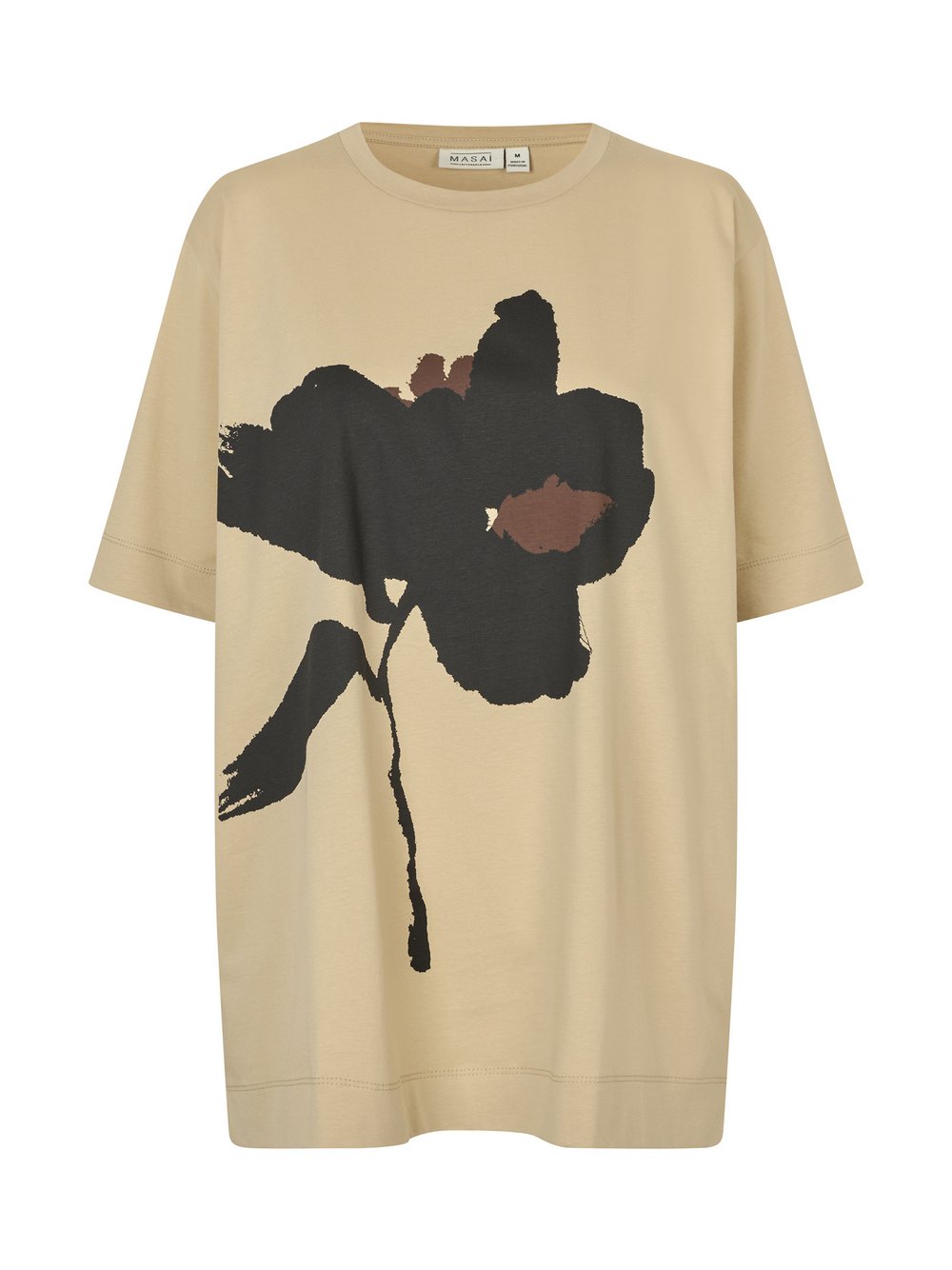 Masai T-Shirt Damen Baumwolle beige bedruckt, 36