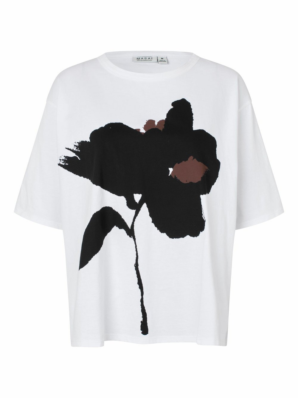 Masai T-Shirt Damen Baumwolle weiß bedruckt, 40