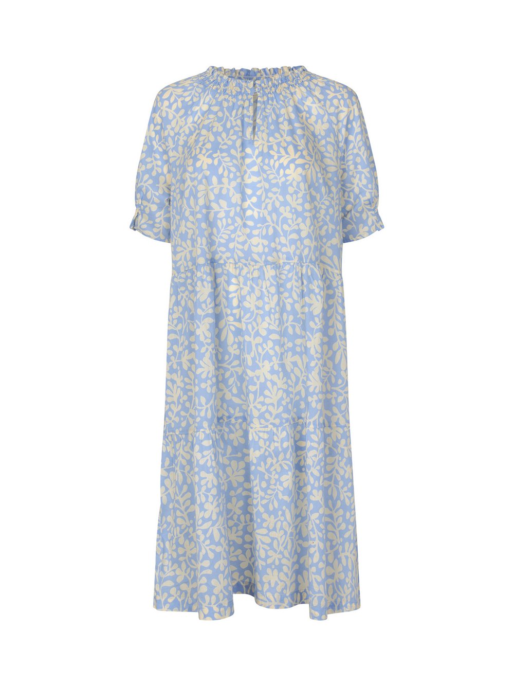 Masai Sommerkleid Damen Baumwolle blau bedruckt, 36