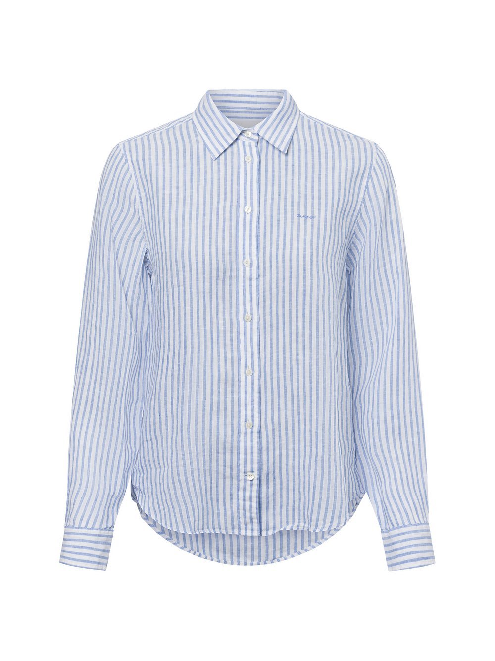 Gant Hemdbluse aus Leinen Damen blau gestreift, 42