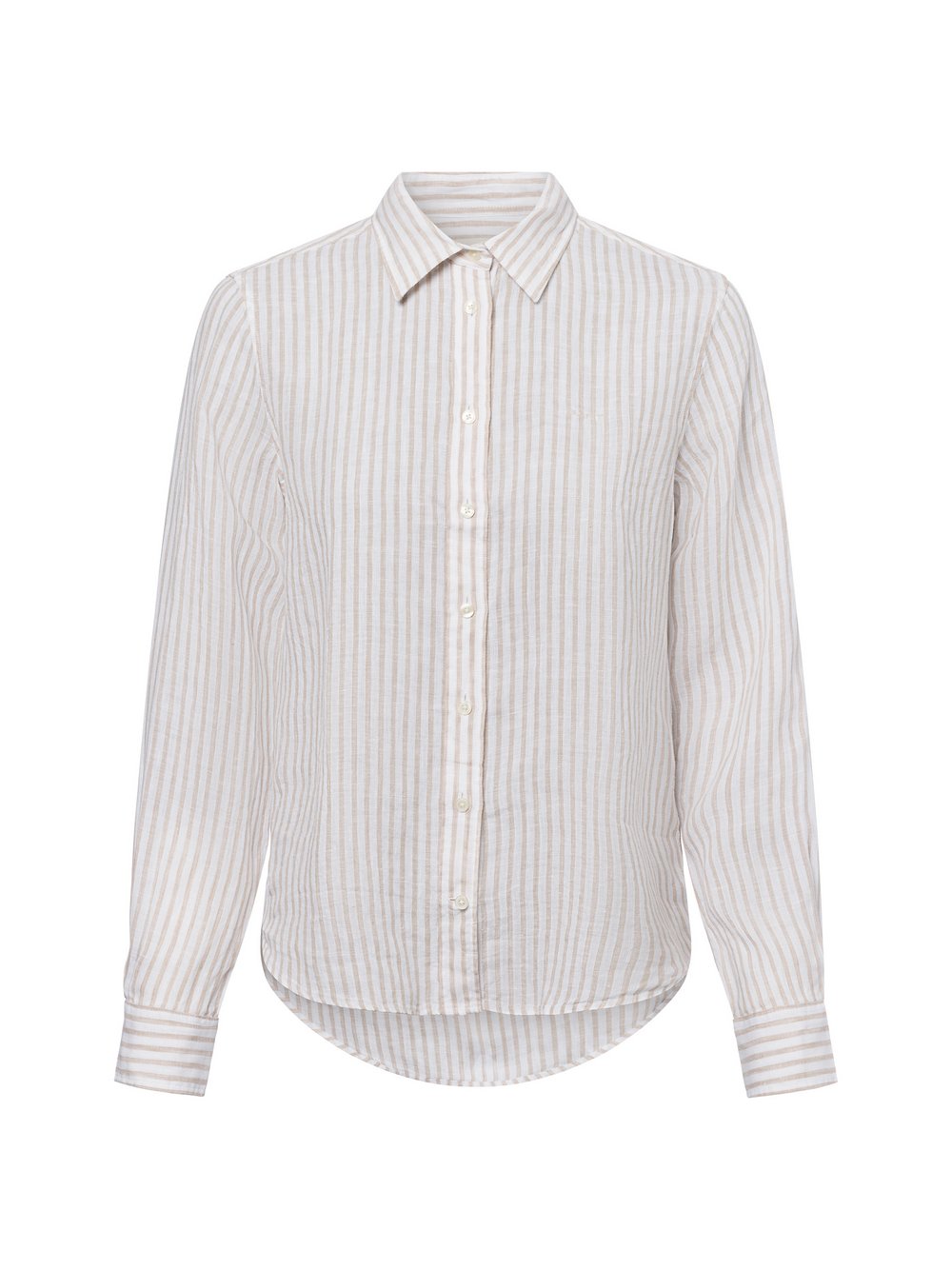 Gant Hemdbluse aus Leinen Damen beige gestreift, 40