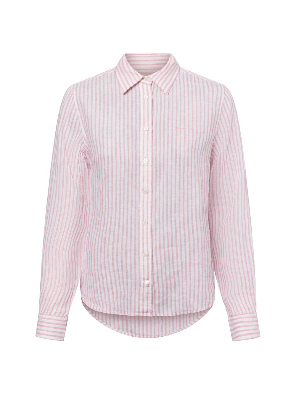 Gant Hemdbluse aus Leinen Damen rosa gestreift, 44