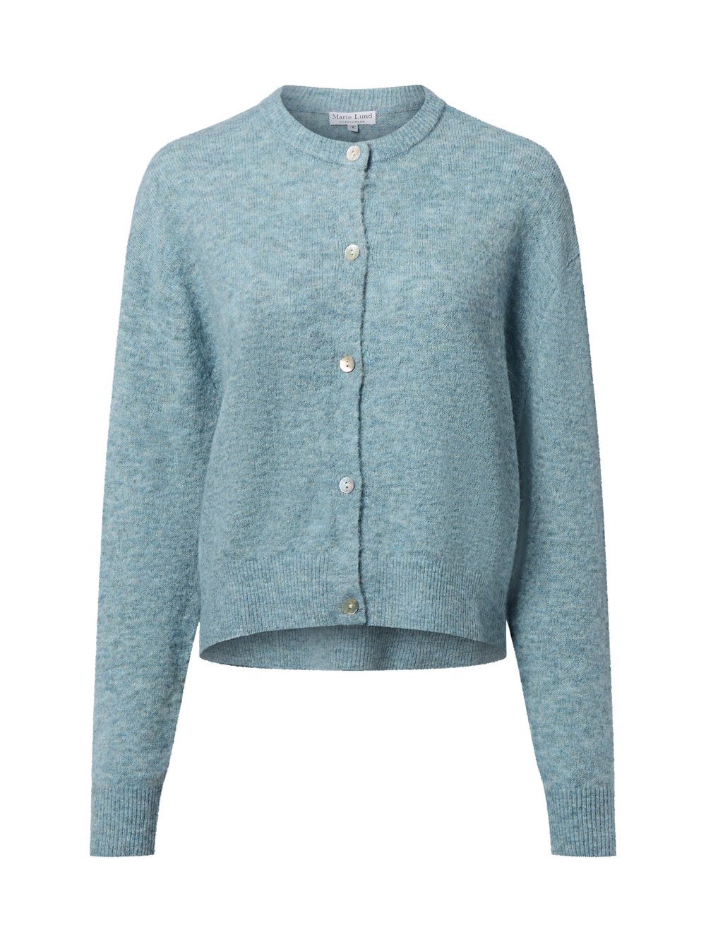 Marie Lund Strickjacke mit Woll- und Mohair-Anteil Damen blau meliert, XL/XXL