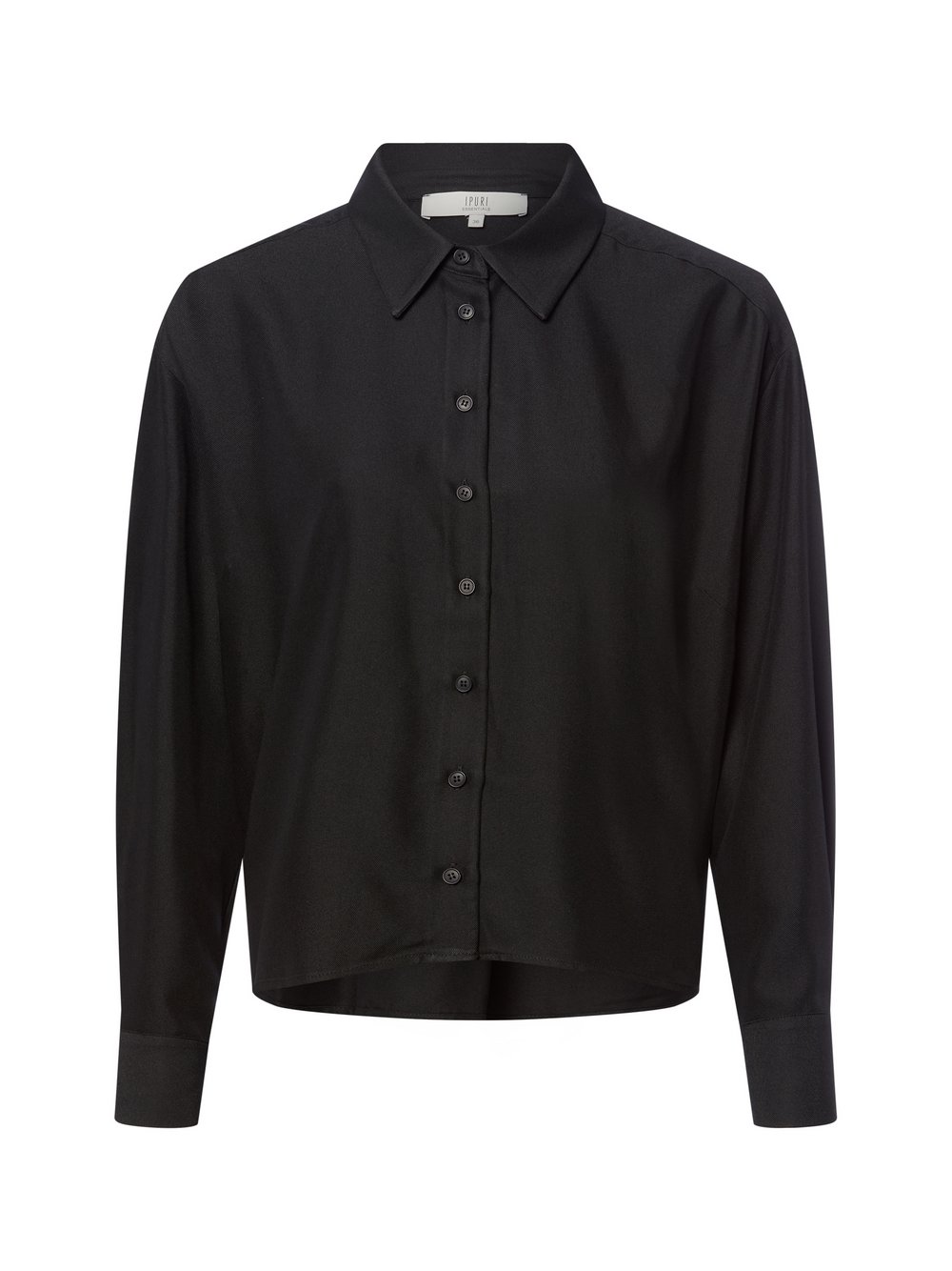 IPURI Hemdbluse Damen Viskose schwarz, 44