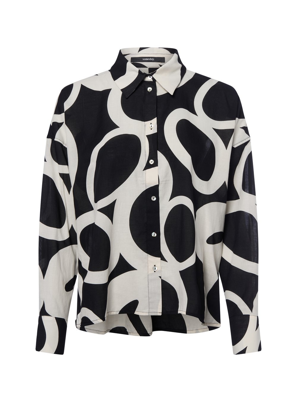 Someday Hemdbluse Damen Baumwolle mehrfarbig gemustert, 40