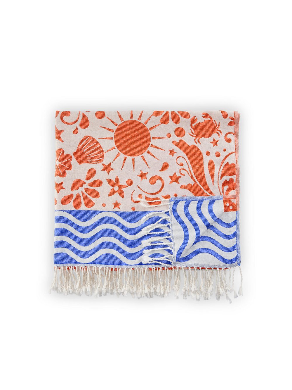 Thumbnail - Codello Strandtuch Damen Baumwolle orange bedruckt, 8034
